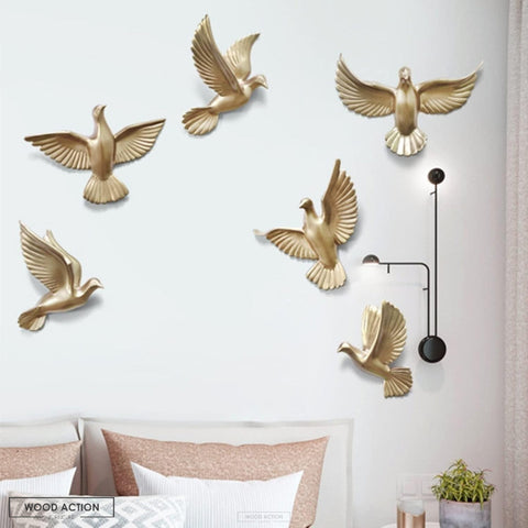 6 Pigeon Wall Décor
