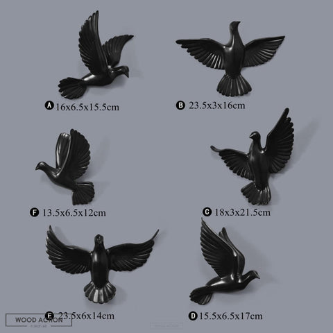 6 Pigeon Wall Décor